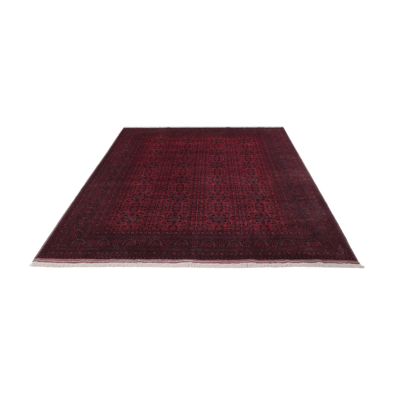 Afghan Teppich 201x290cm - Orientteppich - dunkelrot
