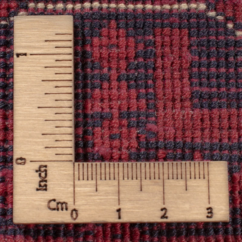 Afghan Teppich 201x290cm - Orientteppich - dunkelrot