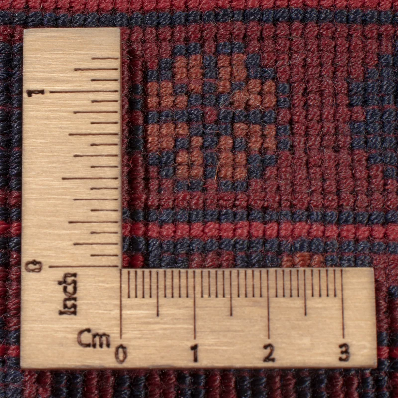 Afghan Teppich 195x298cm - Orientteppich - dunkelrot