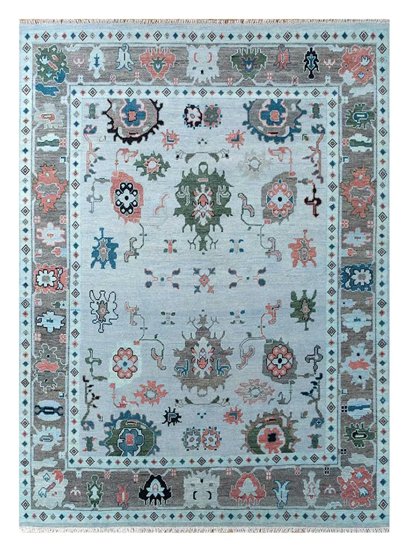 Wollteppich - 240 x 300 cm - lichtblau