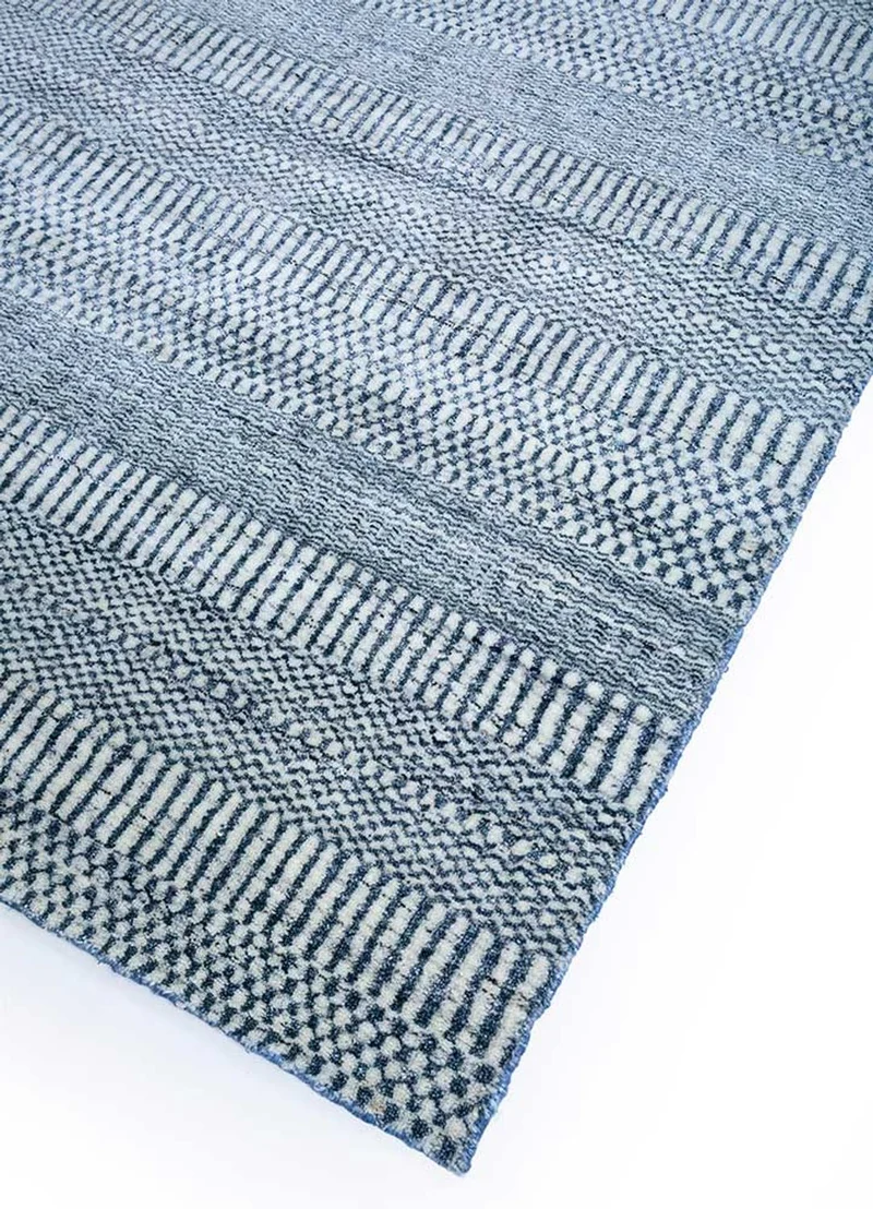 Wollteppich - 180 x 270 cm - blau