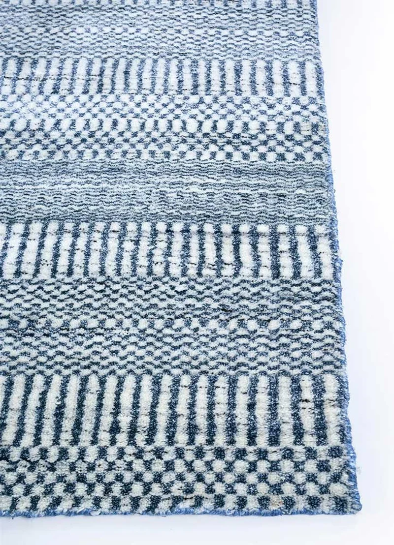 Wollteppich - 180 x 270 cm - blau