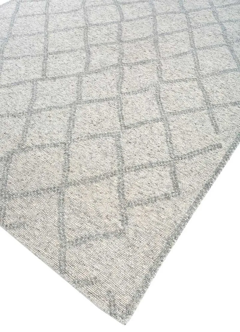 Wollteppich - 240 x 300 cm - silber