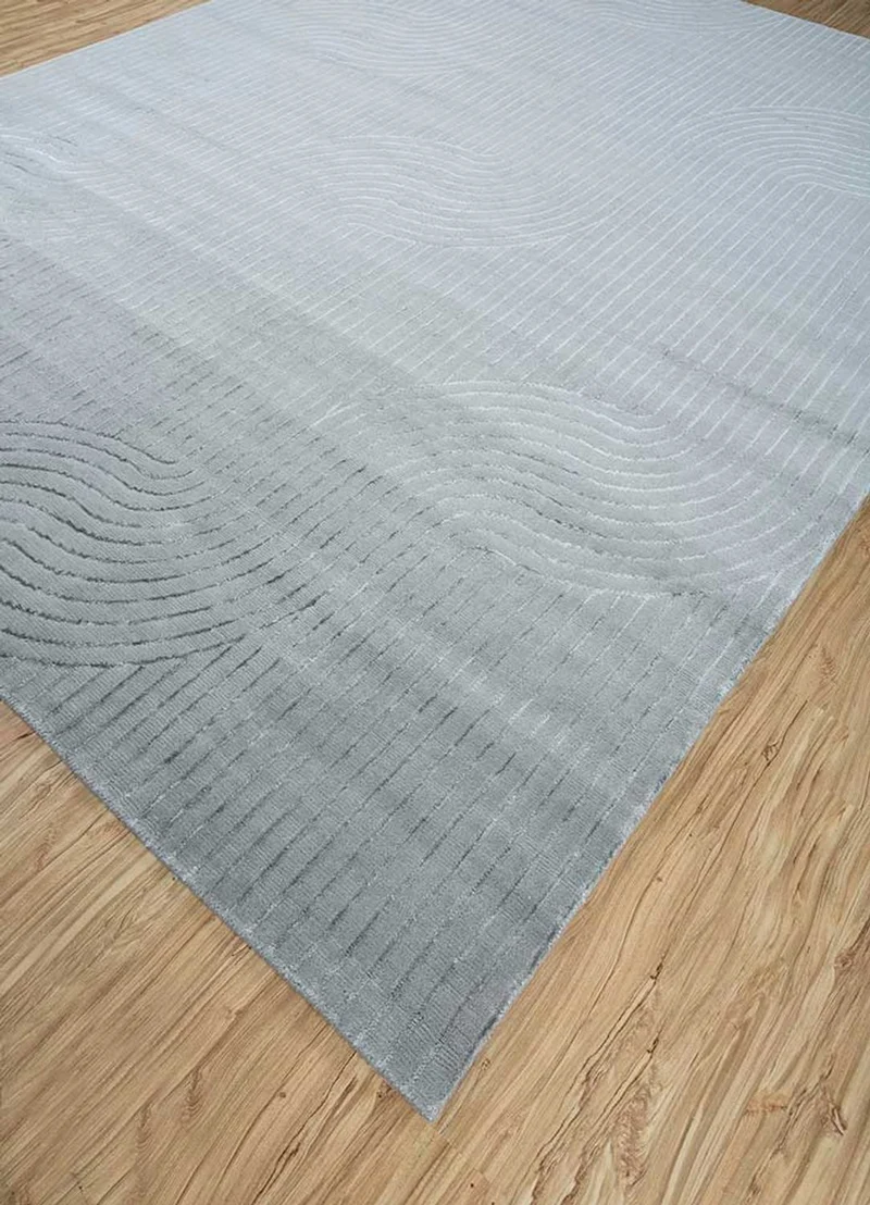Wollteppich - 240 x 300 cm - grau
