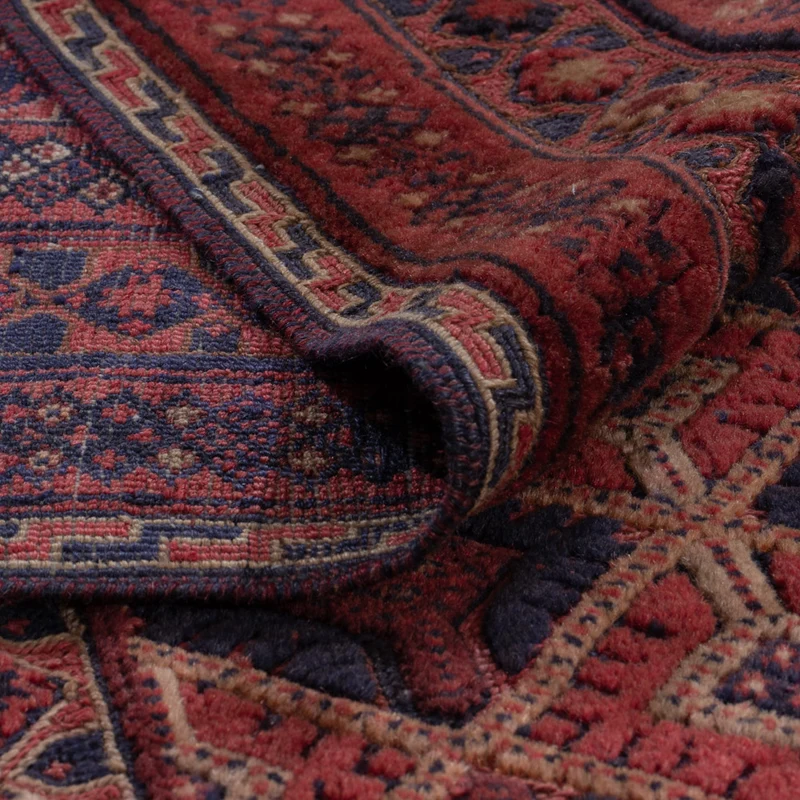 Kelim Afghan Teppich 166x206cm - dunkelrot