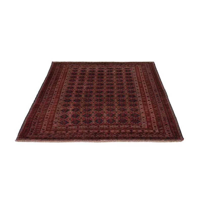 Kelim Afghan Teppich 166x206cm - dunkelrot