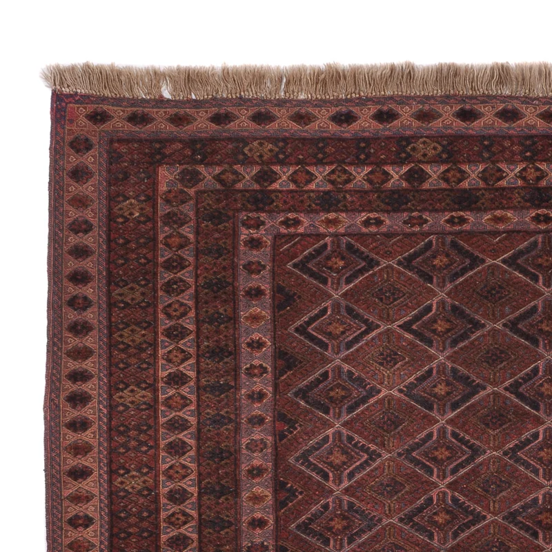 Kelim Afghan Teppich 163x203cm - dunkelrot
