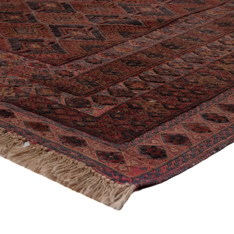 Kelim Afghan Teppich 163x203cm - dunkelrot