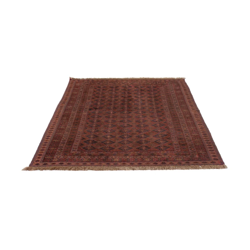 Kelim Afghan Teppich 163x203cm - dunkelrot