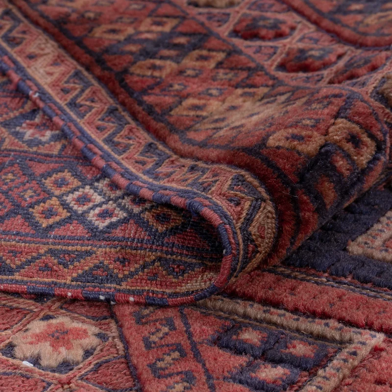 Kelim Afghan Teppich 165x205cm - dunkelrot