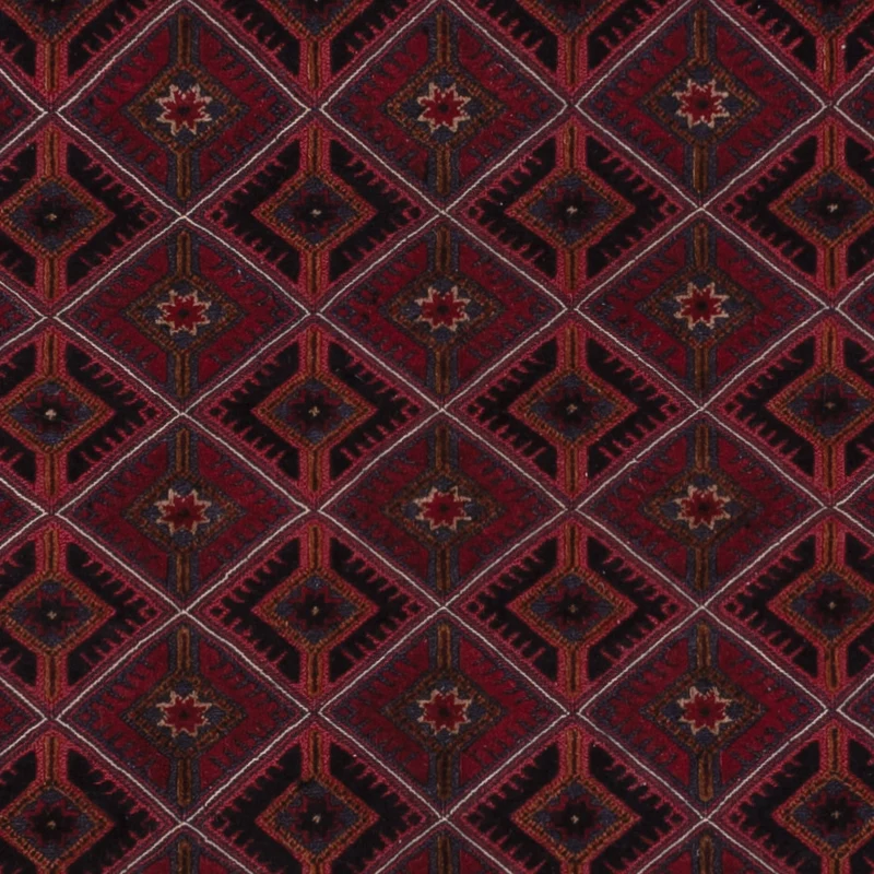 Kelim Afghan Teppich 159x208cm - dunkelrot