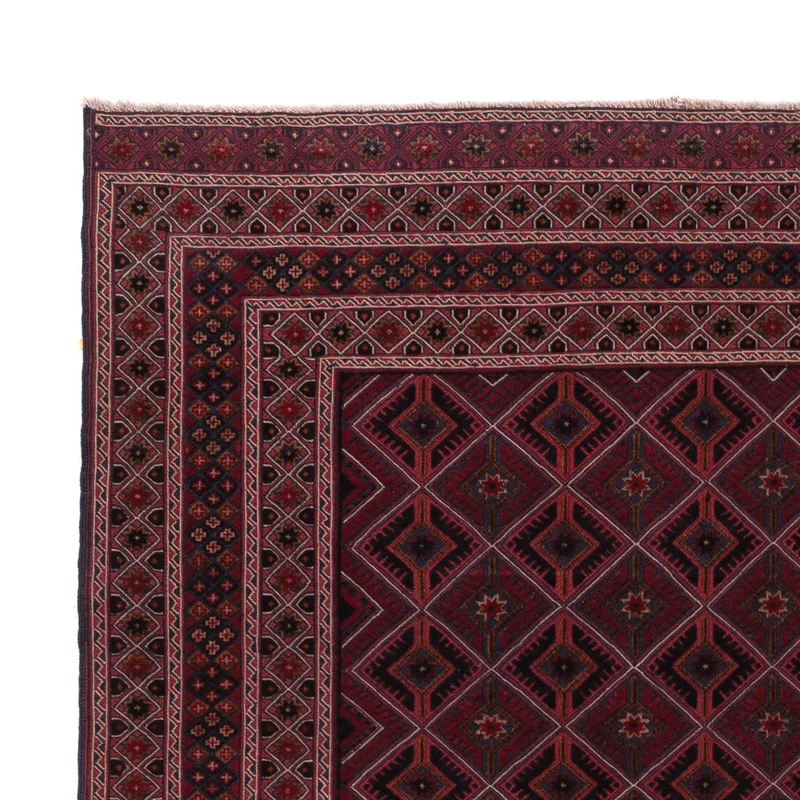 Kelim Afghan Teppich 159x208cm - dunkelrot