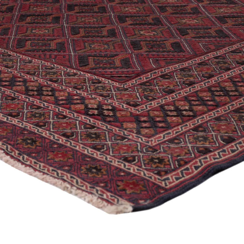 Kelim Afghan Teppich 159x208cm - dunkelrot