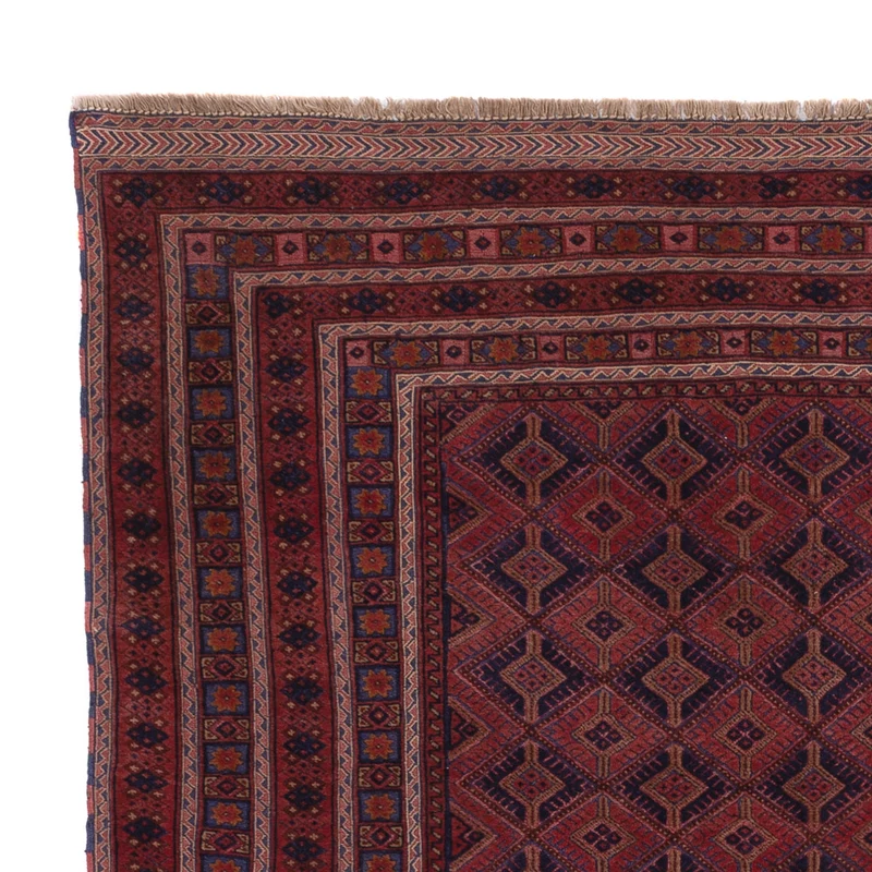 Kelim Afghan Teppich 163x205cm - dunkelrot