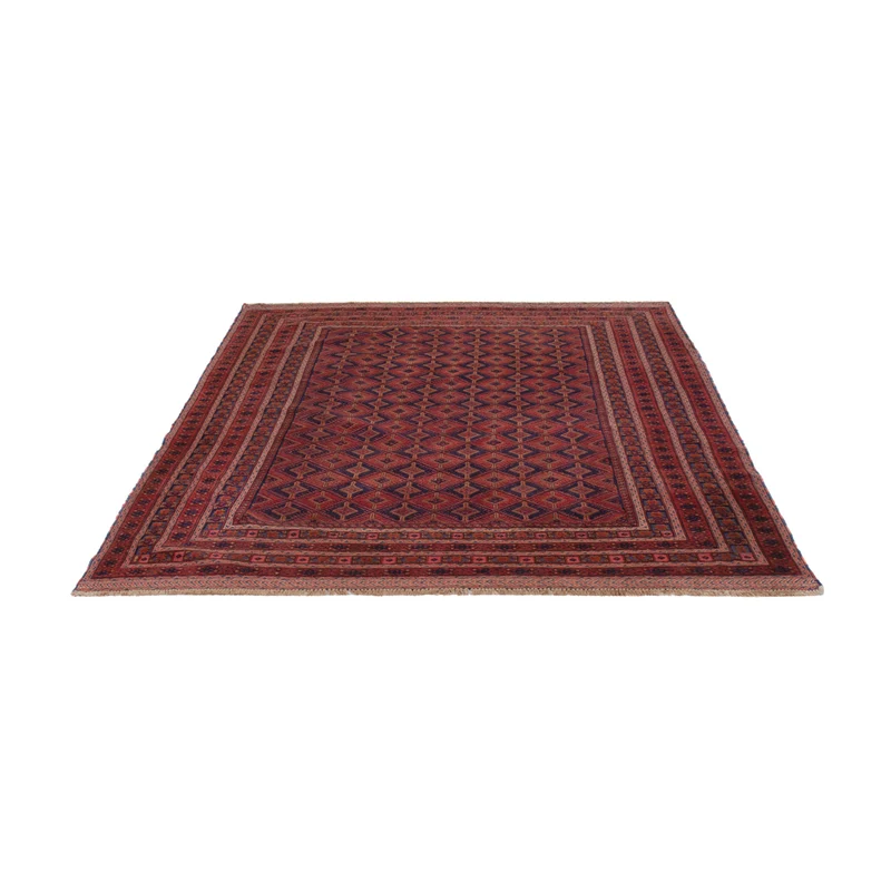 Kelim Afghan Teppich 163x205cm - dunkelrot