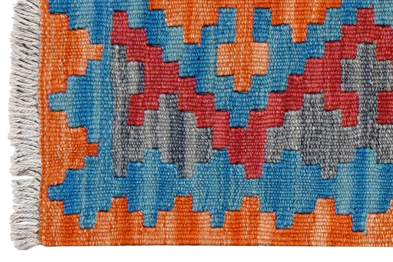 Kelim Gashgai · Handgewebt – Blau, 60x45 cm
