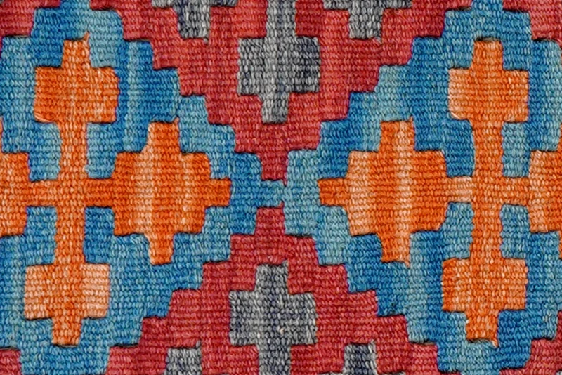 Kelim Gashgai · Handgewebt – Blau, 60x45 cm