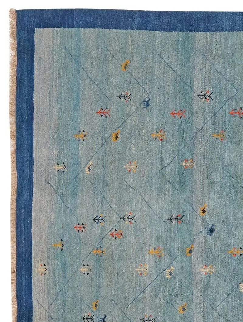 Gabbeh Sonnat · Handgeknüpft – Blau, 291x203 cm