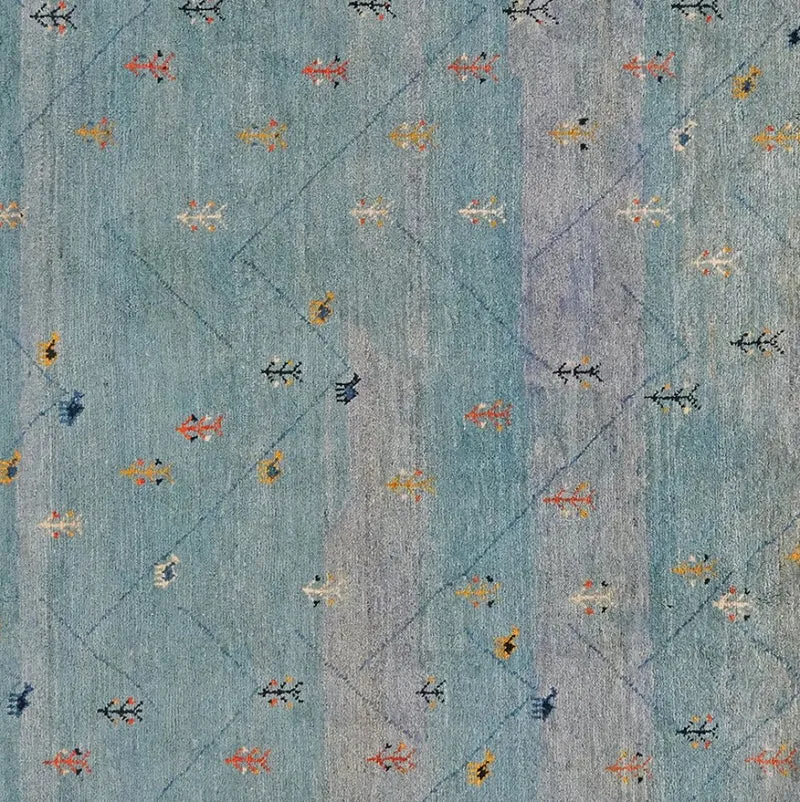 Gabbeh Sonnat · Handgeknüpft – Blau, 291x203 cm