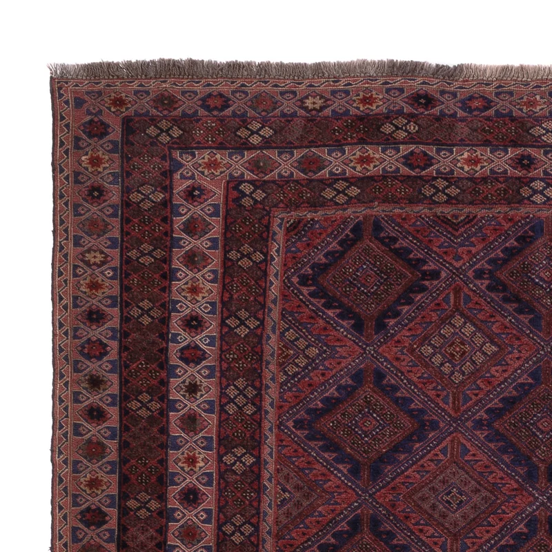 Kelim Afghan Teppich 156x198cm - dunkelrot