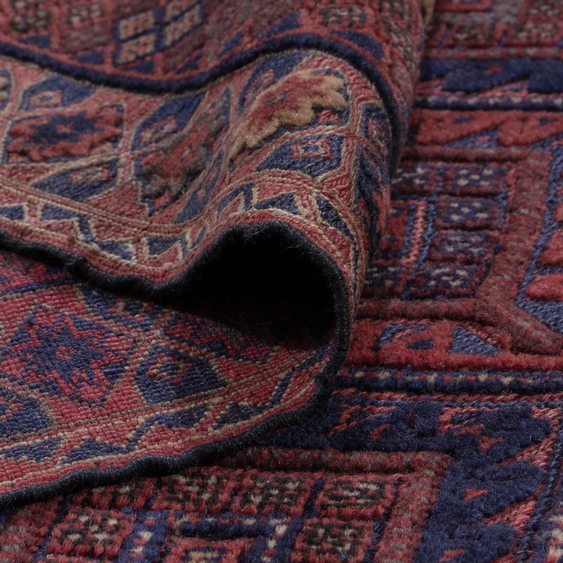 Kelim Afghan Teppich 156x198cm - dunkelrot