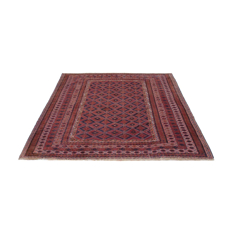 Kelim Afghan Teppich 156x197cm - dunkelrot