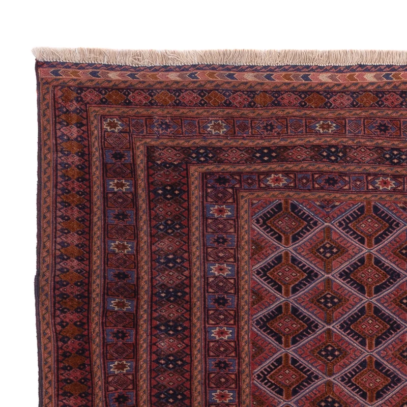 Kelim Afghan Teppich 155x198cm - dunkelrot