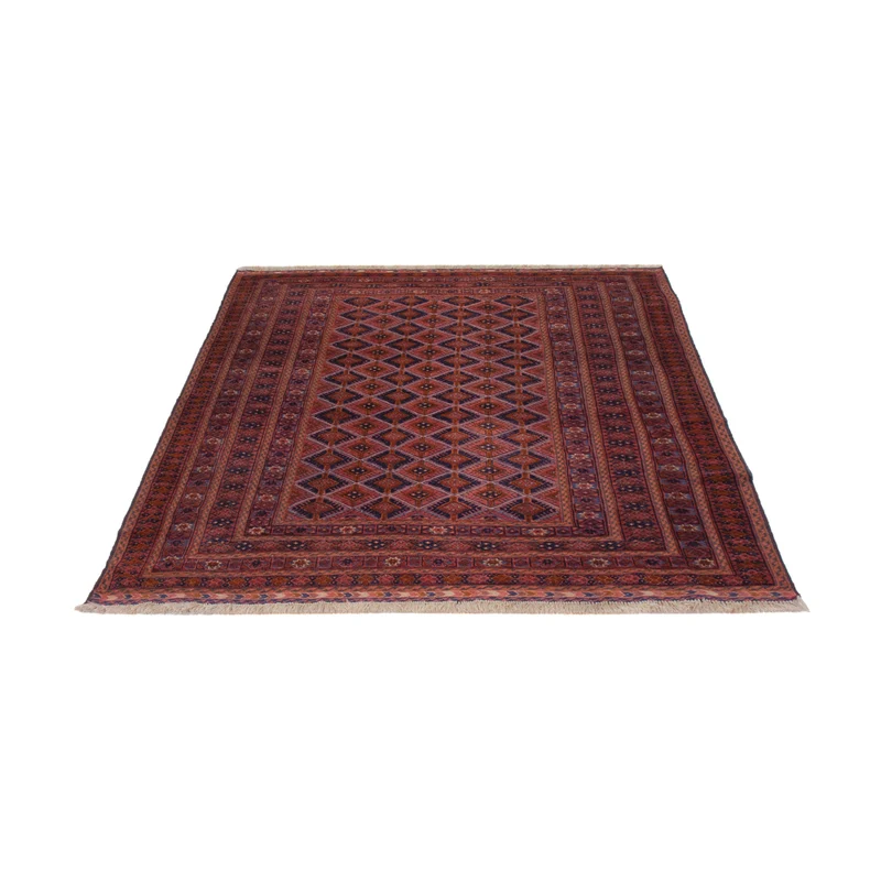 Kelim Afghan Teppich 155x198cm - dunkelrot