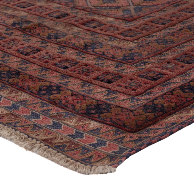Kelim Afghan Teppich 159x193cm - dunkelrot