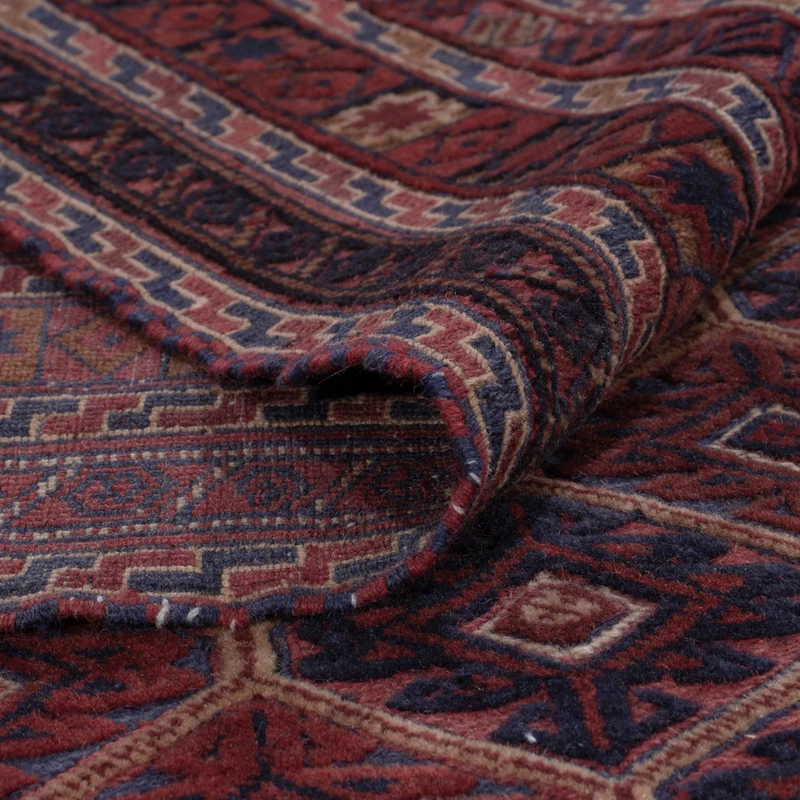 Kelim Afghan Teppich 161x187cm - dunkelrot