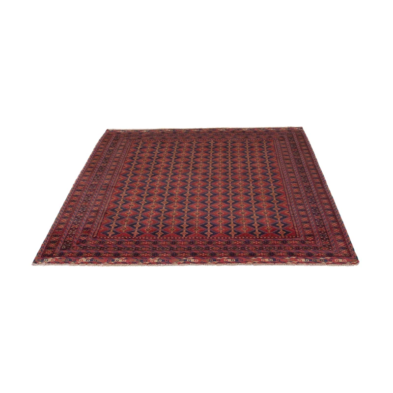 Kelim Afghan Teppich 158x193cm - dunkelrot