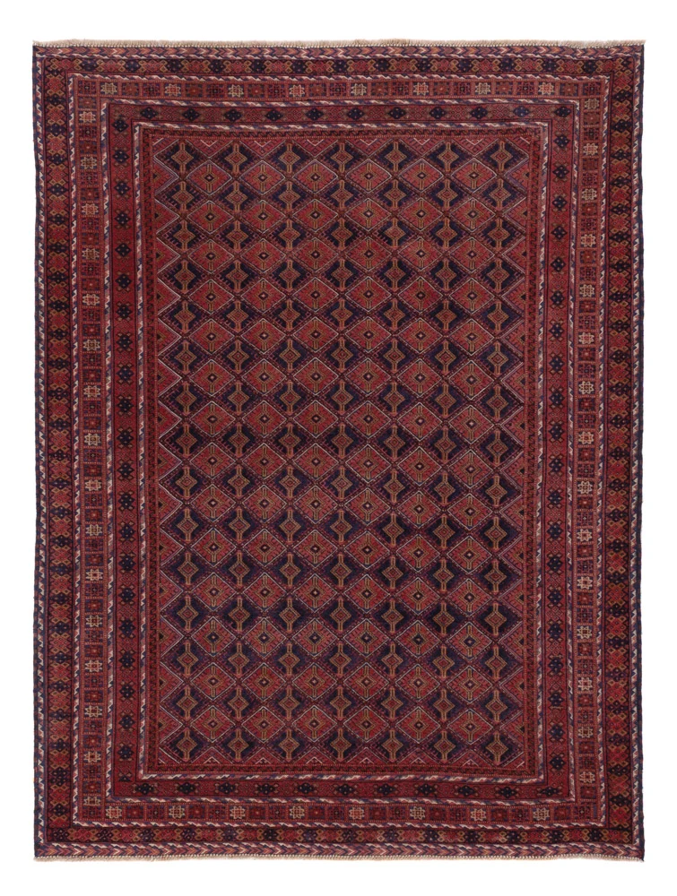 Kelim Afghan Teppich 152x203cm - dunkelrot