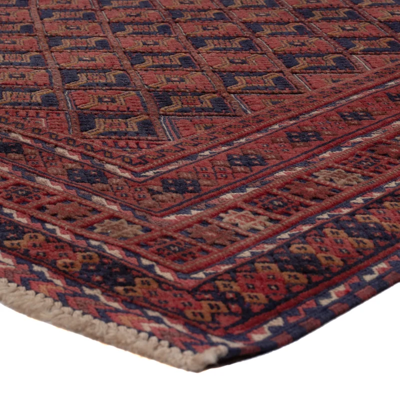 Kelim Afghan Teppich 152x203cm - dunkelrot