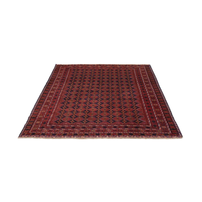 Kelim Afghan Teppich 152x203cm - dunkelrot