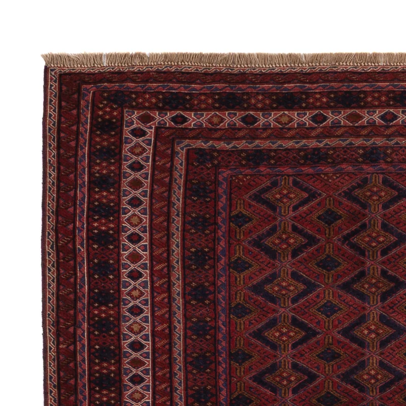 Kelim Afghan Teppich 150x204cm - dunkelrot