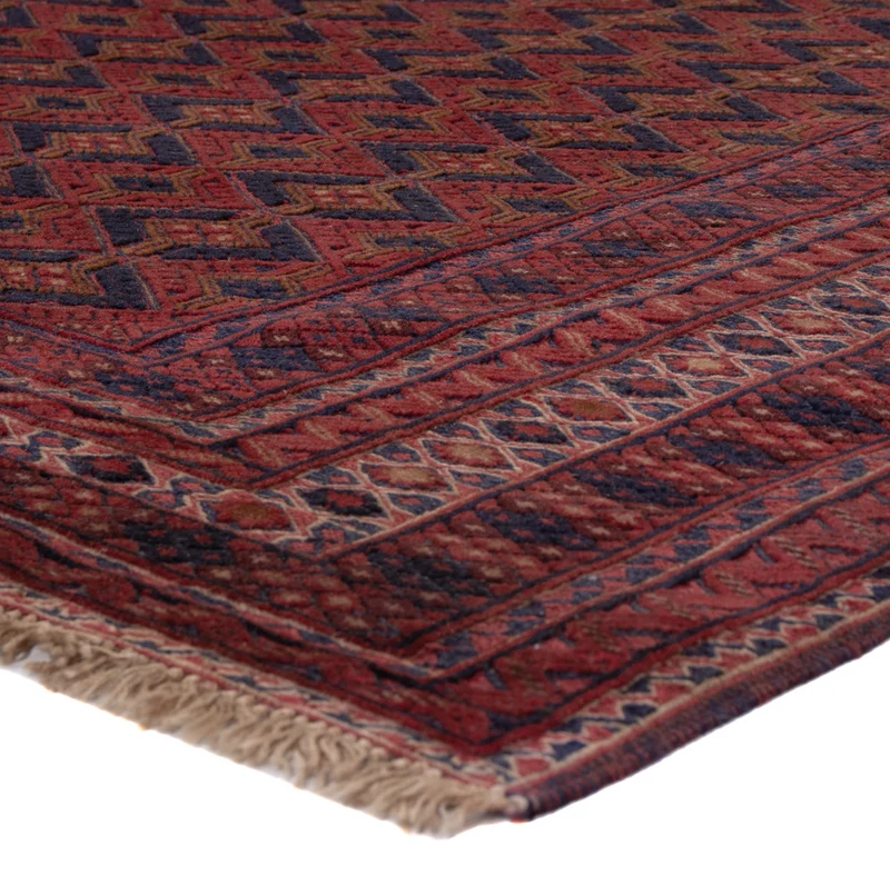 Kelim Afghan Teppich 150x204cm - dunkelrot
