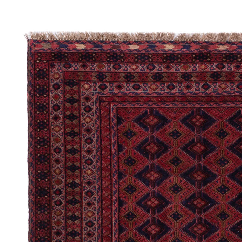 Kelim Afghan Teppich 153x198cm - dunkelrot