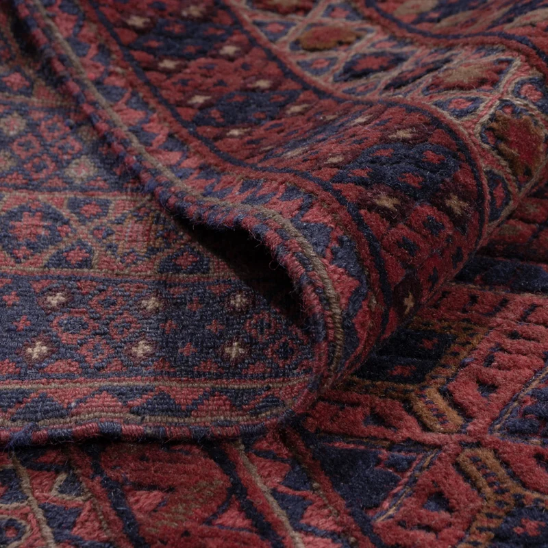 Kelim Afghan Teppich 153x198cm - dunkelrot