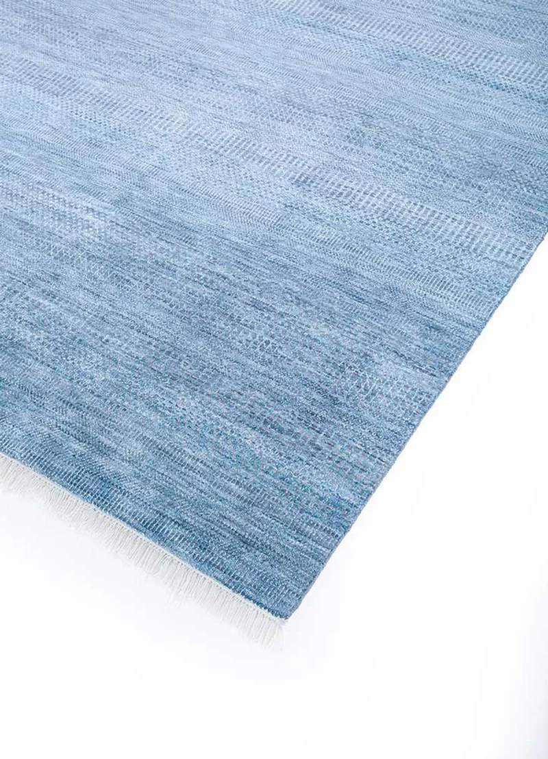 Wollteppich - 180 x 270 cm - seeblau