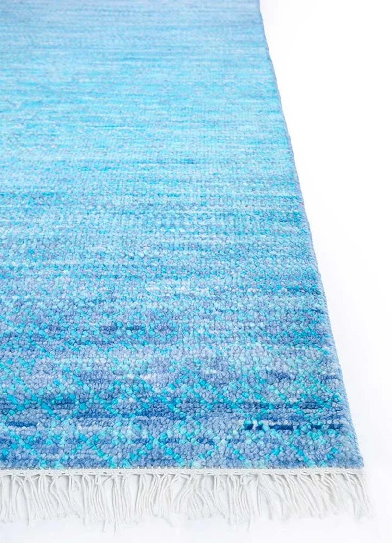 Wollteppich - 270 x 360 cm - blau