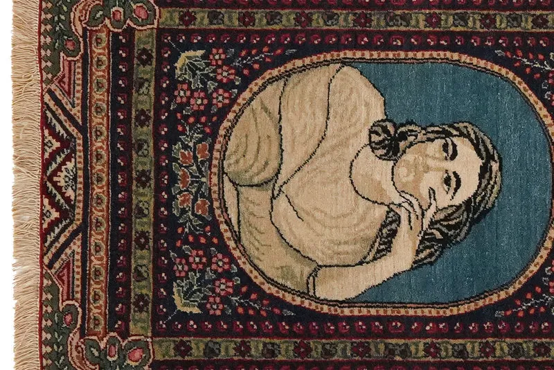 Teheran · Handgeknüpft – Blau, 72x55 cm