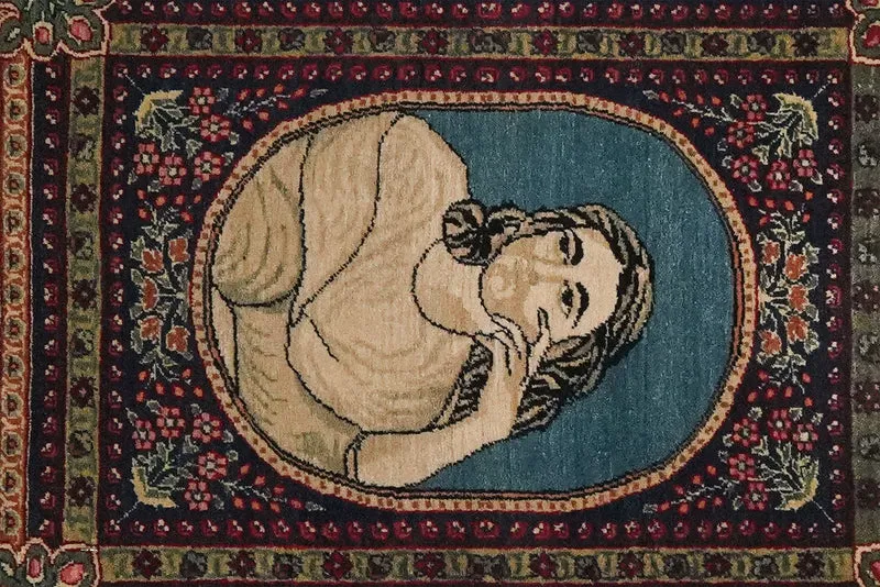 Teheran · Handgeknüpft – Blau, 72x55 cm