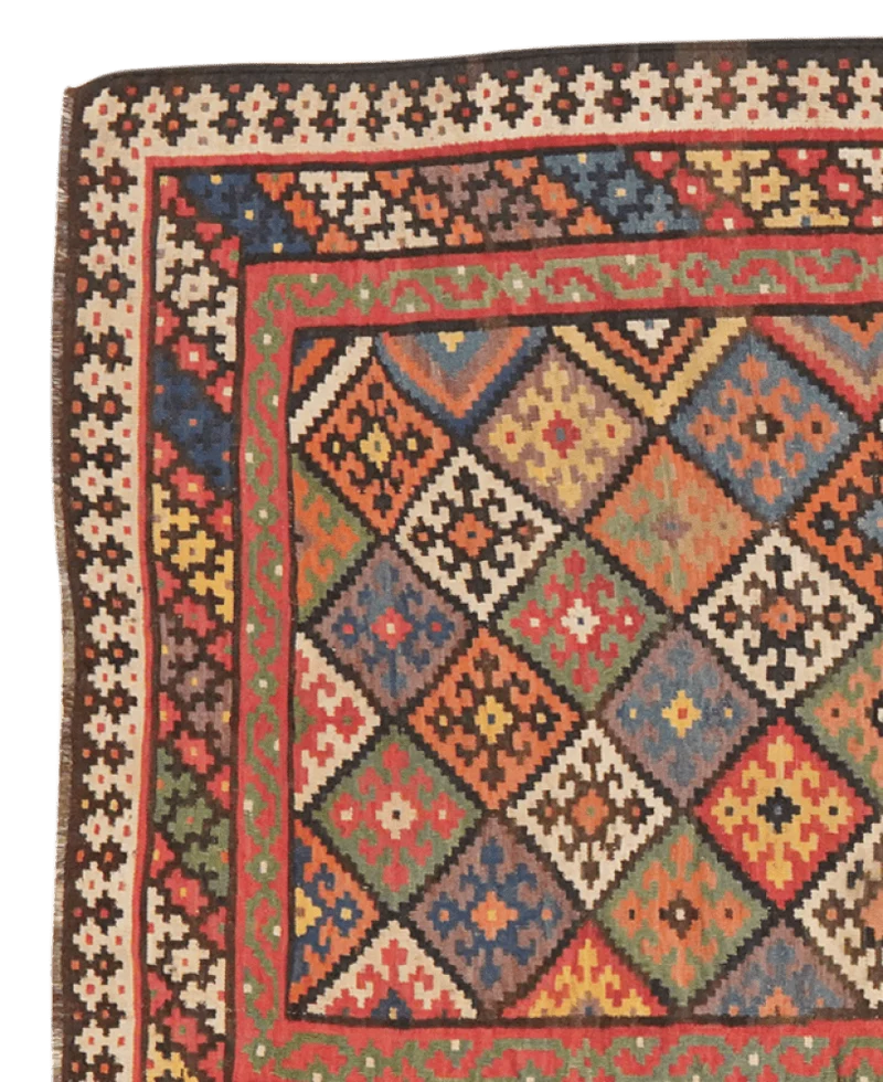 Kelim Afshar · Handgewebt – Schwarz, 309x155 cm