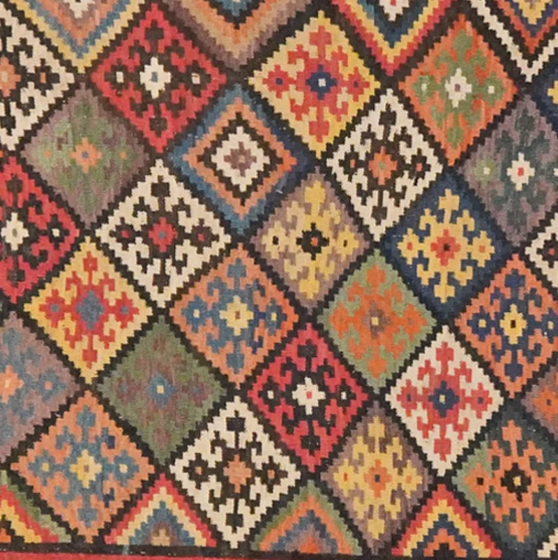 Kelim Afshar · Handgewebt – Schwarz, 309x155 cm
