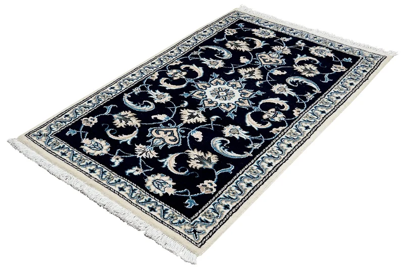 Nain 12La · Handgeknüpft – Blau, 140x68 cm