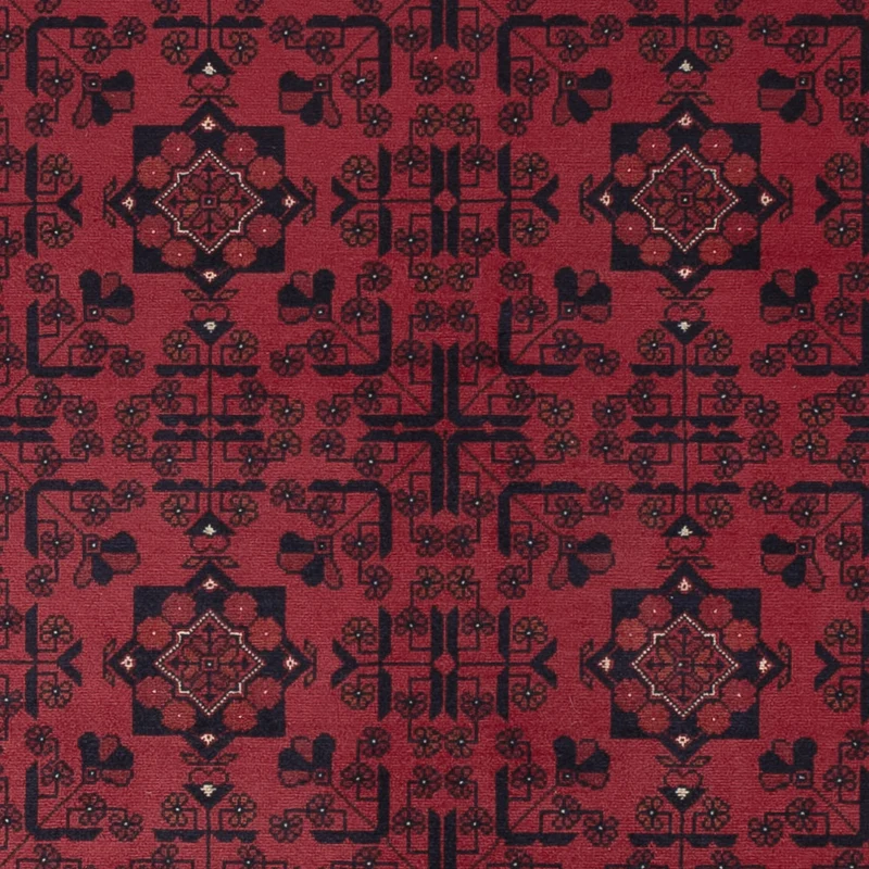 Afghan Teppich 202x288cm - Orientteppich - dunkelrot