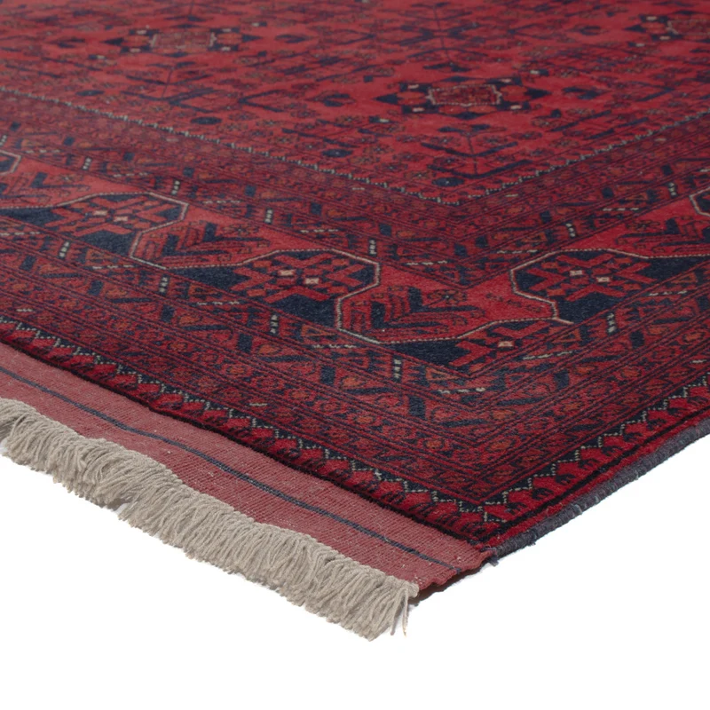 Afghan Teppich 202x288cm - Orientteppich - dunkelrot