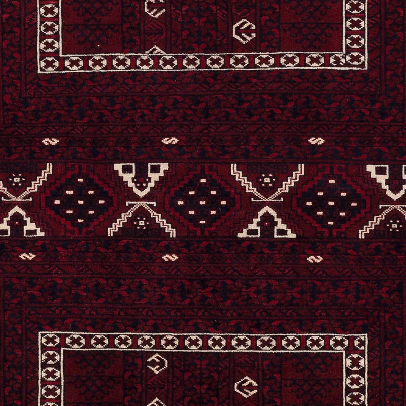 Afghan Teppich 161x249cm - Orientteppich - dunkelrot
