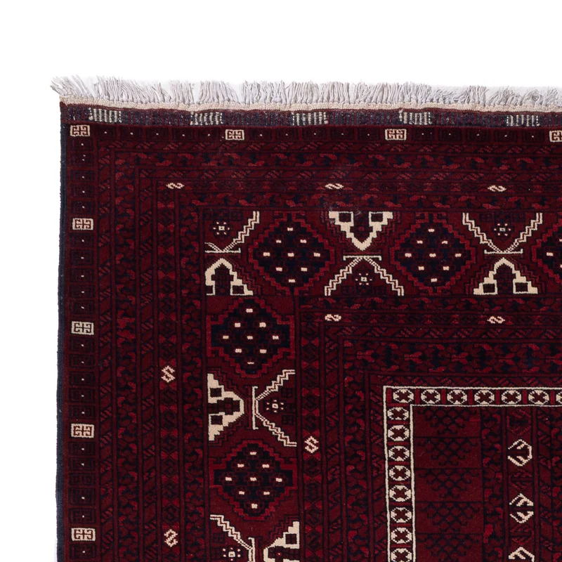 Afghan Teppich 161x249cm - Orientteppich - dunkelrot