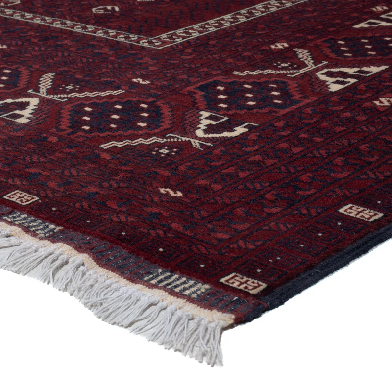 Afghan Teppich 161x249cm - Orientteppich - dunkelrot